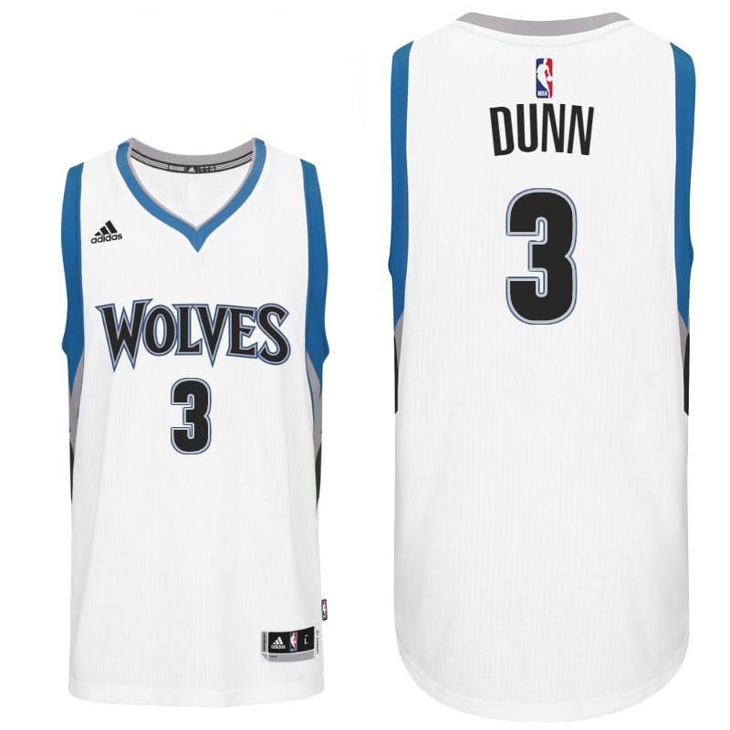 Men's  Minnesota Timberwolves# 3 Kris Dunn 2016-17 White Jersey