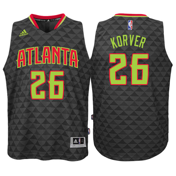 Men's  Kyle Korver Atlanta Hawks Charcoal-Green-Red Jersey