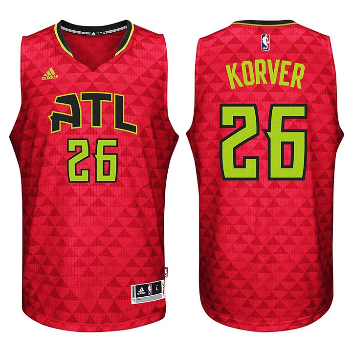 Men's  Hawks Kyle Korver 2016 Season New Swingman Jersey Red