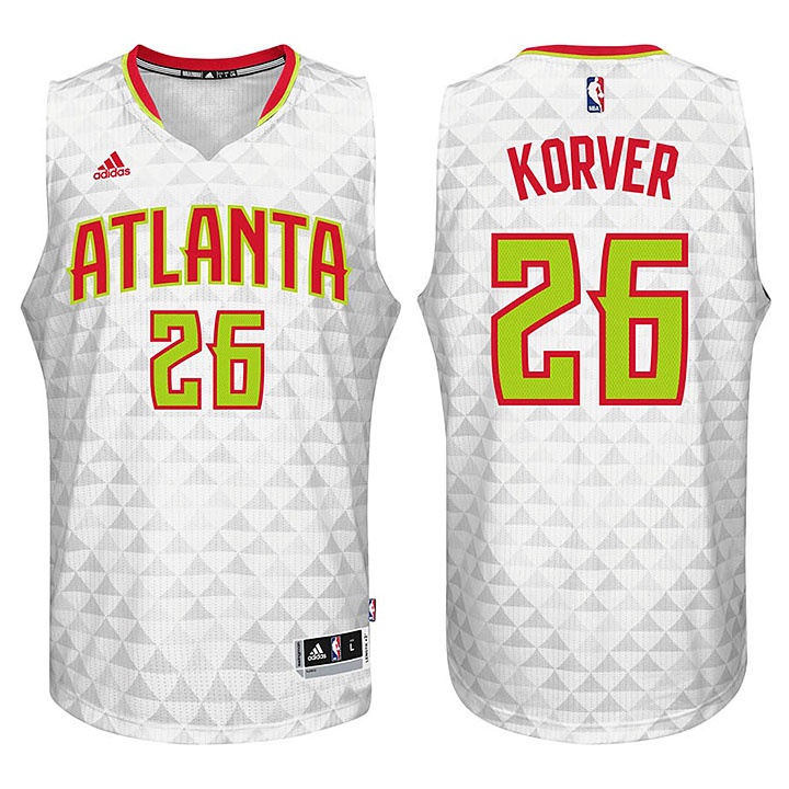 Men's  Hawks Kyle Korver 2016 Season New Swingman Jersey White