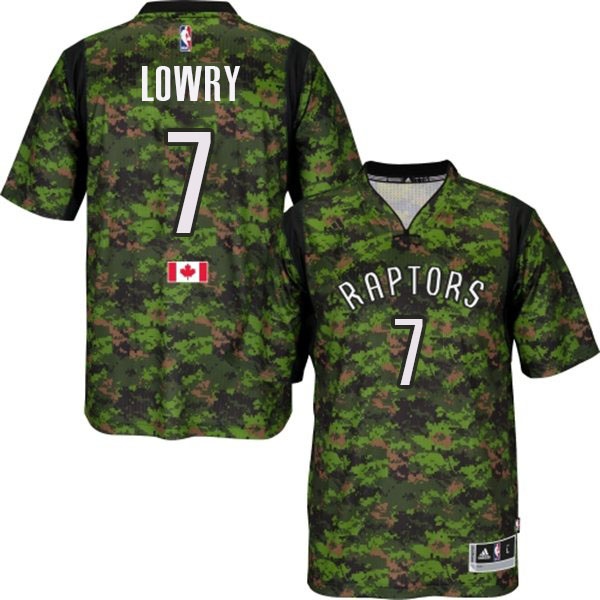 Men's  Toronto Raptors #7 Kyle Lowry Camo Pride Swingman Jersey