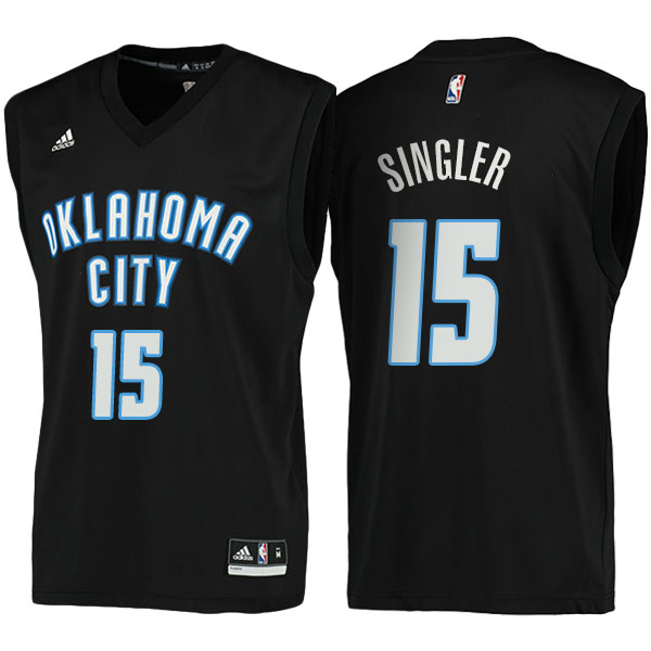 Men's  Kyle Singler Oklahoma City Thunder Adidas Fashion Black Jersey