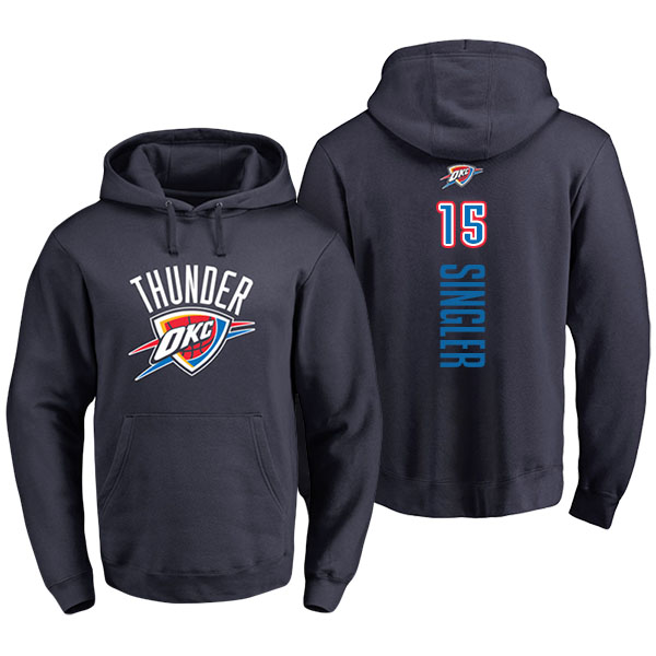 Men's  Kyle Singler Oklahoma City Thunder Personalized Backer Navy Pullover Hoodie