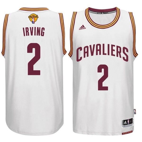 Men's  Kyrie Irving 2015 Finals Cavaliers Home White Jersey