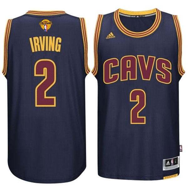 Men's  Kyrie Irving Cavs 2015 Finals Navy Blue Jersey