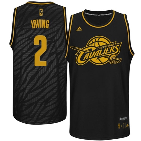 Men's  Cavaliers #2 Kyrie Irving Precious Metals Black Jersey