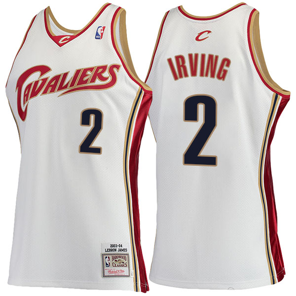 Women's Kyrie Irving Cleveland Cavaliers Mitchell Ness Hardwood Classics Rookie Authentic White Jersey