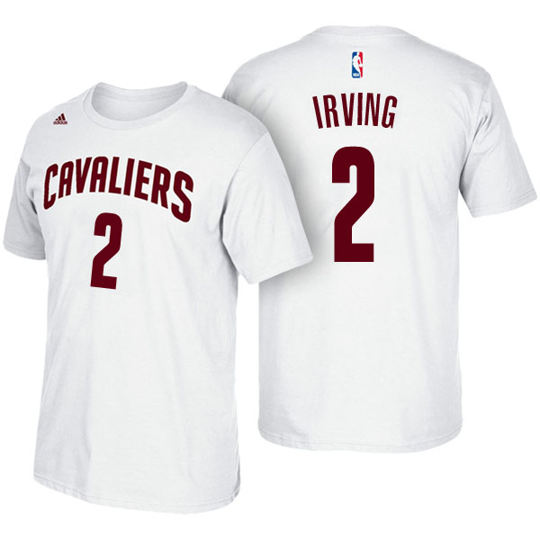 Men's  Kyrie Irving Cleveland Cavaliers Net Number White T-shirt