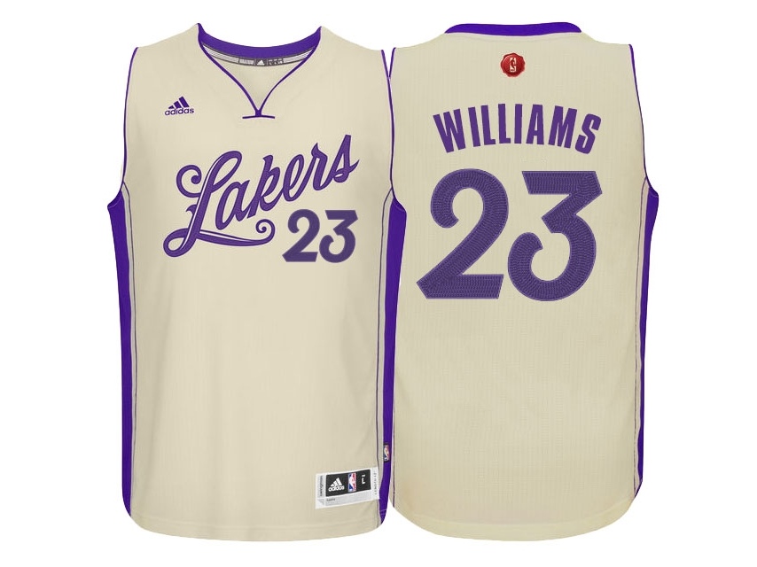 Lakers 2015 Christmas Day Swingman Cream Jersey