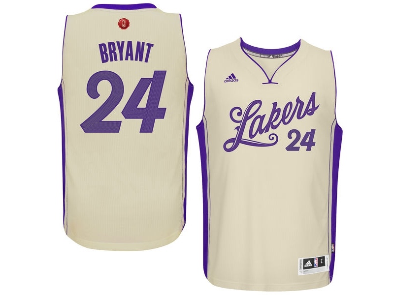 Lakers 2015 Christmas Day Cream Jersey