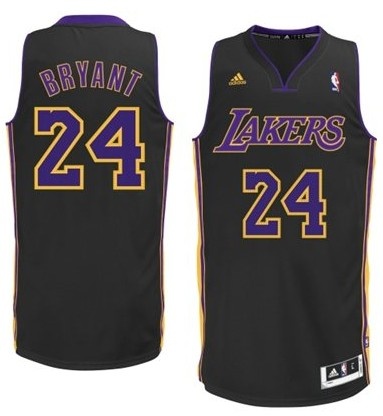 Men's  Lakers #24 Kobe Bryant Hollywood Nights Jersey Black