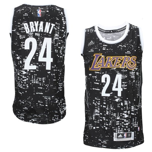 Men's  Lakers #24 Kobe Bryant City Lights Swingman Jersey Black