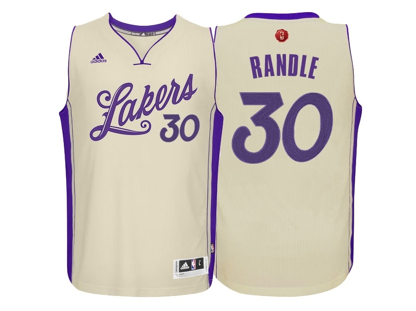 Lakers 2015 Christmas Day Swingman Cream Jersey