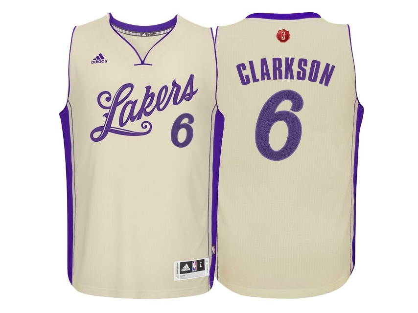 Lakers 2015 Christmas Day Swingman Cream Jersey