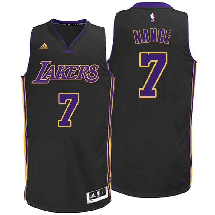 Men's  Los Angeles Lakers Larry Nance Hollywood Nights Black Jersey