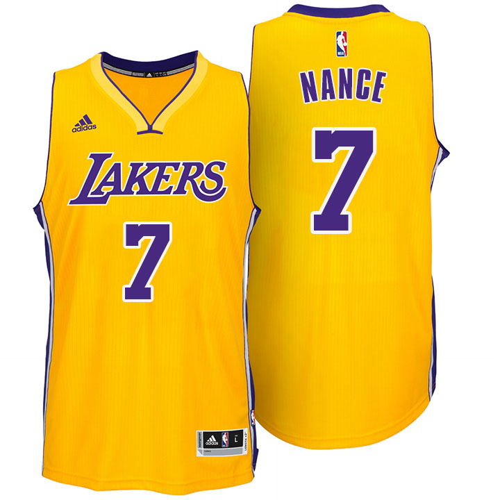 Men's  Los Angeles Lakers #7 Larry Nance 2016-17 Home Gold Jersey