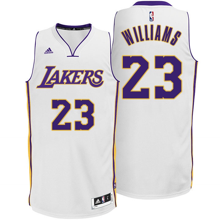 Men's  Lakers #23 Lou Williams New Swingman Jersey White