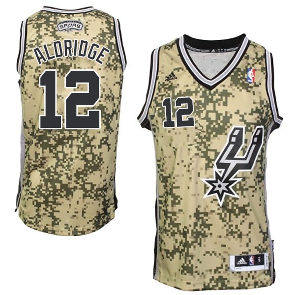 Men's  LaMarcus Aldridge San Antonio Spurs #12 Camo Jersey