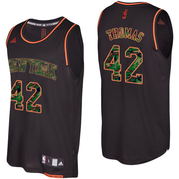 Men's  Lance Thomas New York Knicks Camo Fashion Swingman Black Jersey