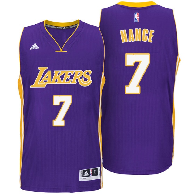 Men's  Larry Nance Los Angeles Lakers Road #7 Purple Jersey