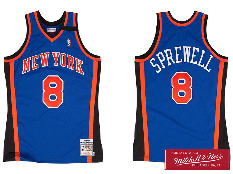 Men's Latrell Sprewell 1998-99 Royal Jersey