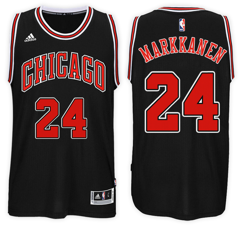 Men's Lauri Markkanen NBA Swingman Road Black Jersey