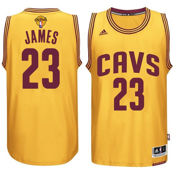 Men's  LeBron James Cavs 2015 Finals Gold Jersey