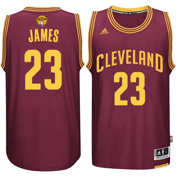 Men's  LeBron James Cleveland Cavaliers 2015 Finals Red Jersey