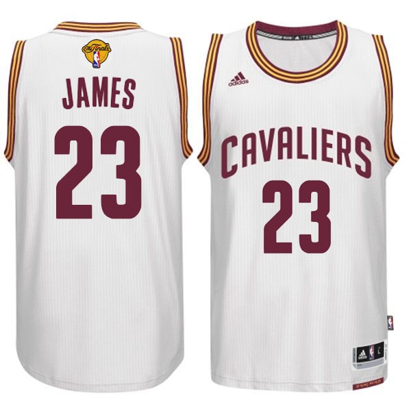 Men's  LeBron James 2015 Finals Cavaliers Home White Jersey