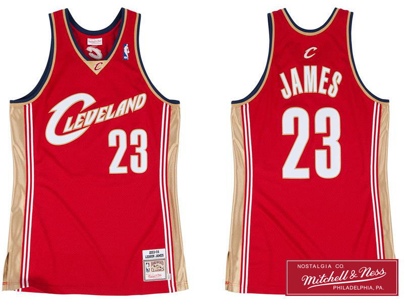 Men's Lebron James 2003-2004 Red Jersey