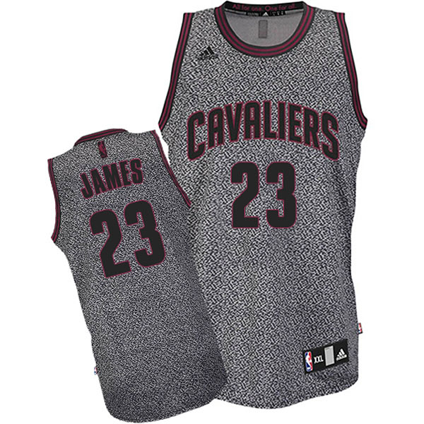 Men's LeBron James Cleveland Cavaliers #23 Static Fashion Swingman Black Jersey