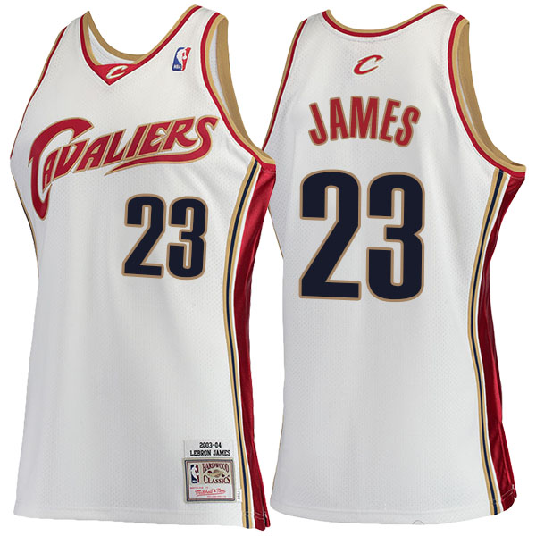 Women's LeBron James Cleveland Cavaliers Mitchell Ness Hardwood Classics Rookie Authentic White Jersey