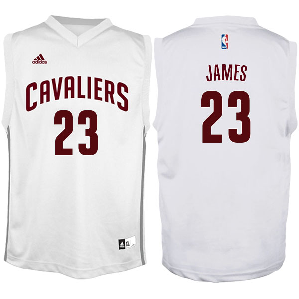 Men's  LeBron James Cleveland Cavaliers White-Red Jersey