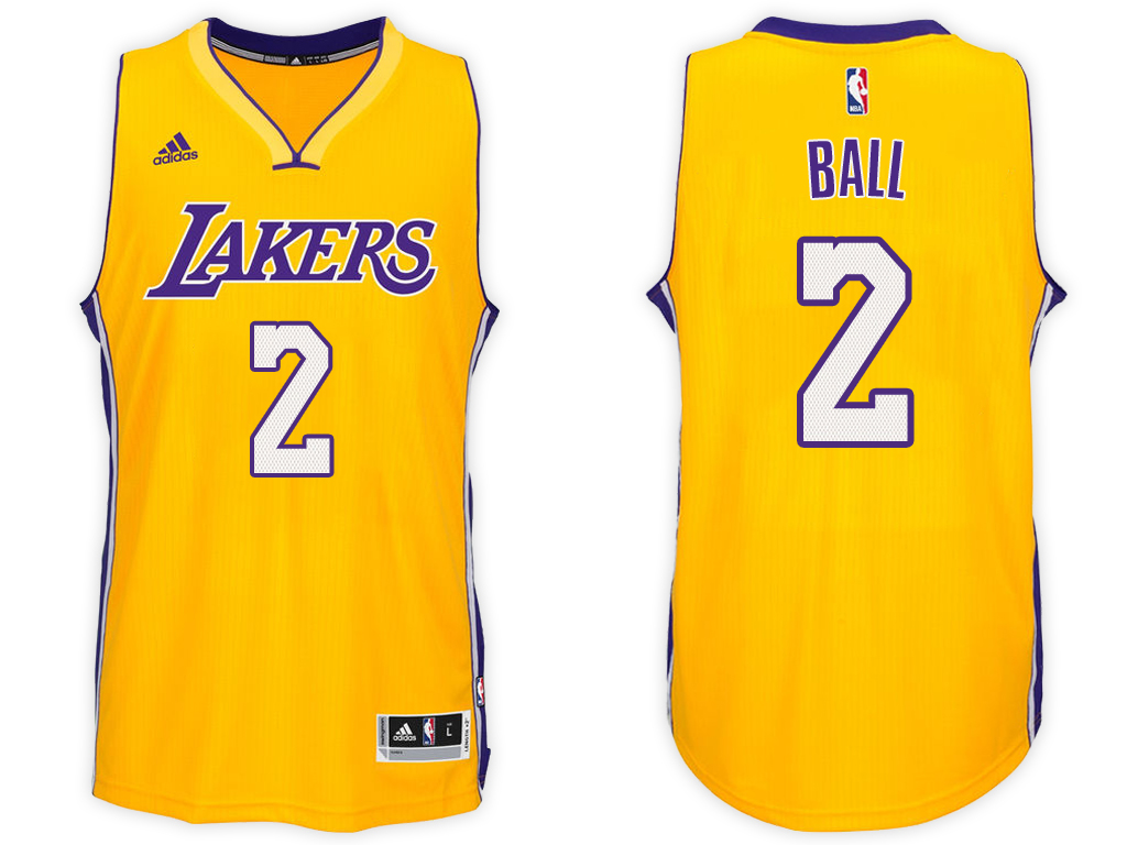 Men's Lonzo Ball NBA Swingman Road Gold Jersey