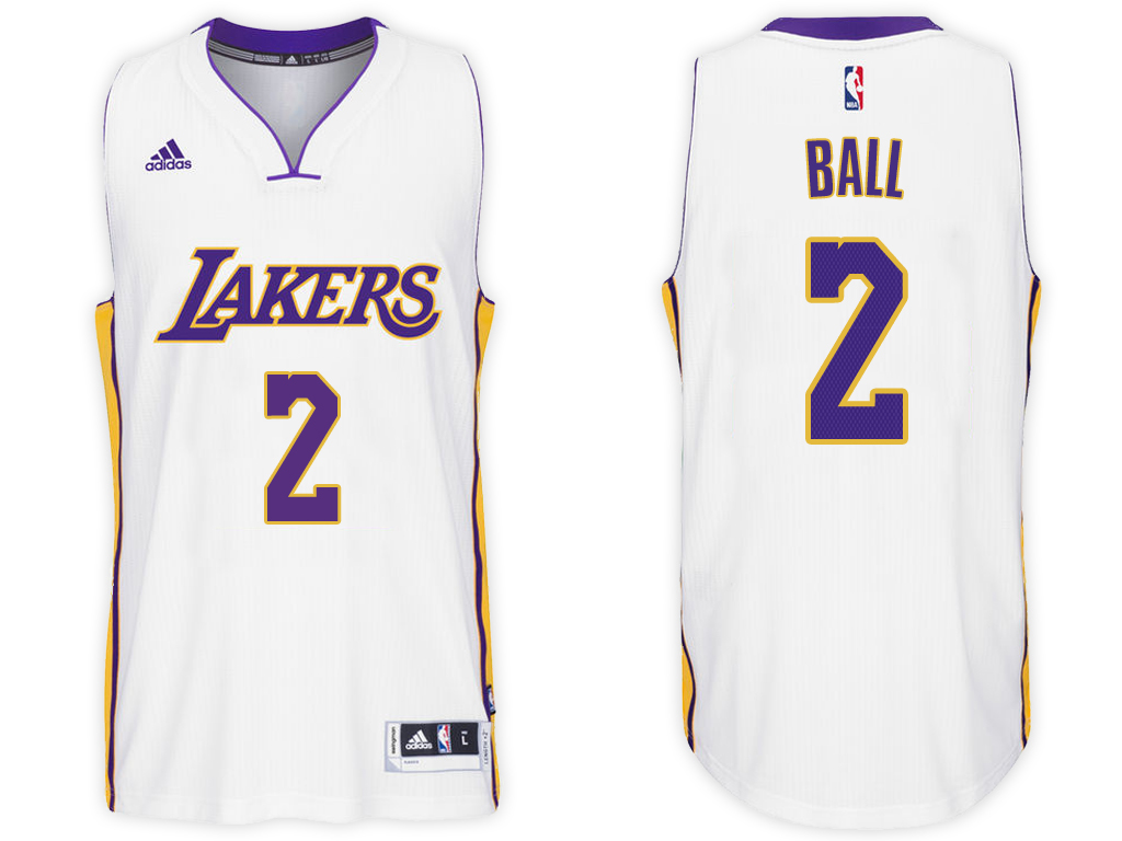 Men's Lonzo Ball NBA Swingman Road White Jersey