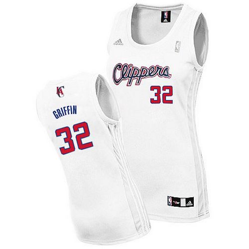 Blake Griffin Clippers #32 Women White Swingman Jersey