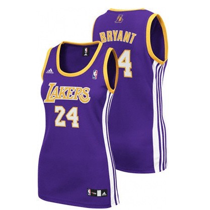  Los Angeles Lakers #24 Kobe Bryant Women's Purple Jersey