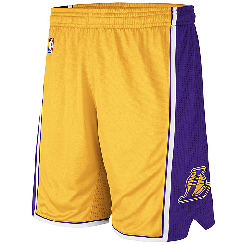 Men's  NBA Los Angeles Lakers Yellow Swingman Shorts