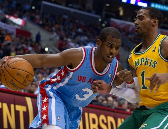 Chris Paul Wear Los Angeles Stars ABA Hardwood Classic Jersey at match