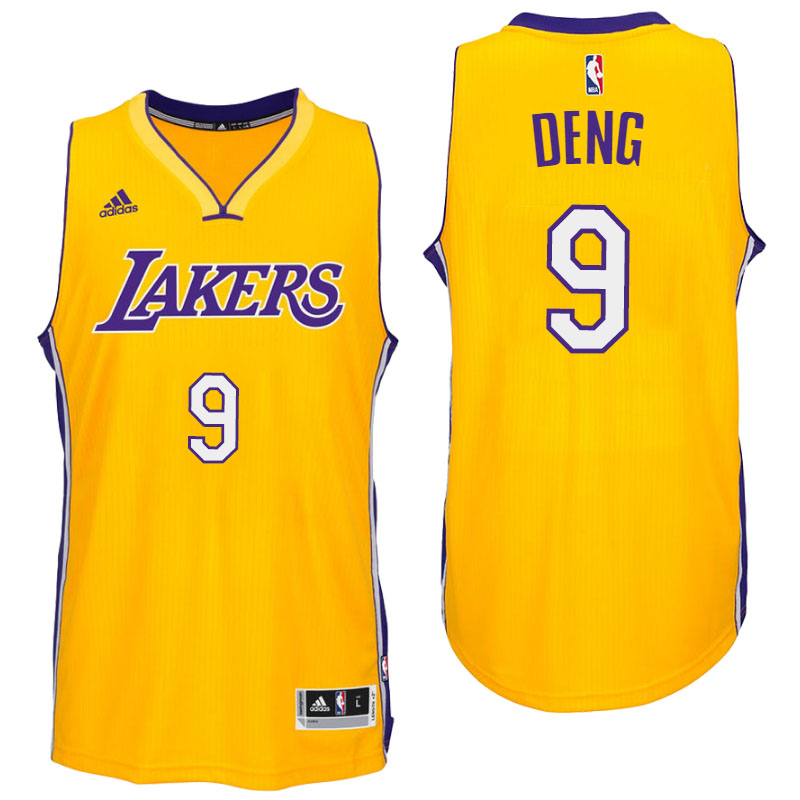 Men's  Los Angeles Lakers# 9 Luol Deng 2016-17 Gold Jersey