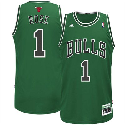 Men's  Maillot Derrick Rose Chicago Bulls Swingman vert