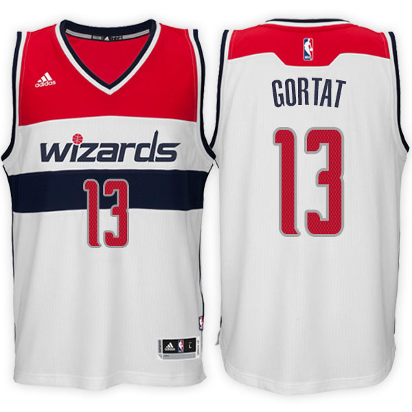 Men's  Marcin Gortat Washington Wizards Adidas Swingman Alternate White Jersey