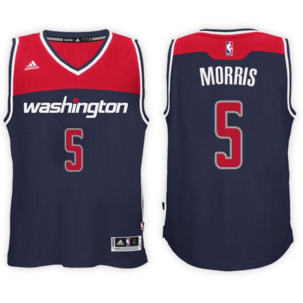 Men's  Markieff Morris Washington Wizards Swingman Road Adidas Navy Jersey