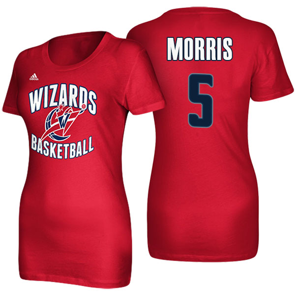 Women's Markieff Morris Washington Wizards Adidas Name and Number Red T-shirt