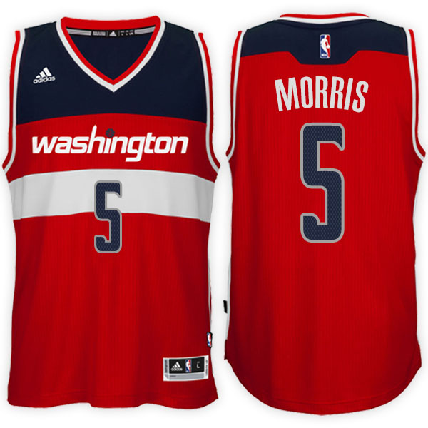 Men's  Markieff Morris Washington Wizards Adidas Swingman Alternate Red Jersey