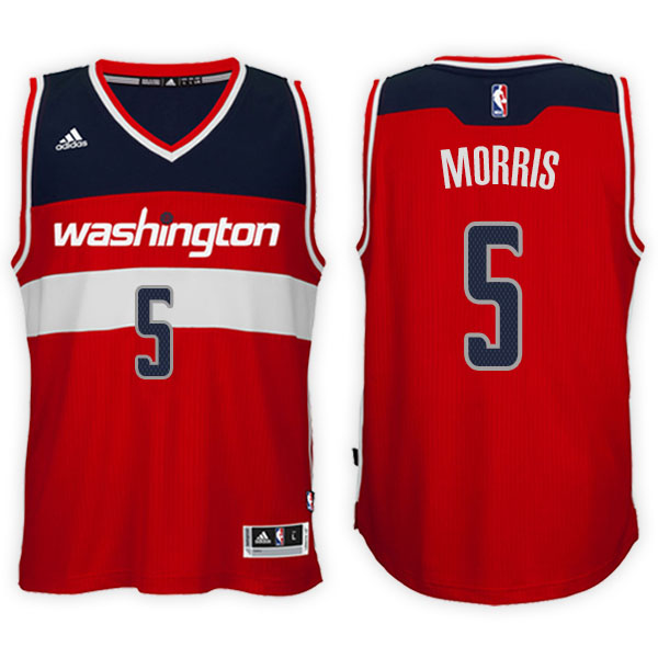 Men's  Markieff Morris Washington Wizards Alternate Adidas Swingman Red Jersey