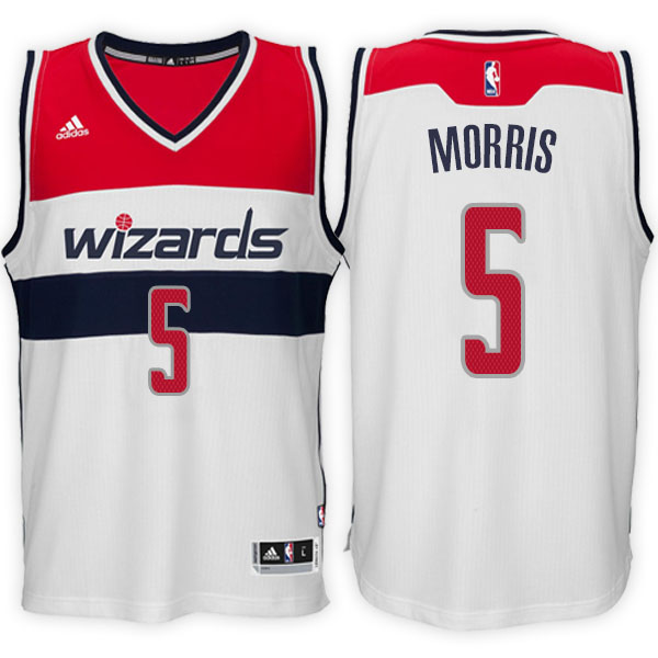 Men's  Markieff Morris Washington Wizards Adidas Swingman Alternate White Jersey