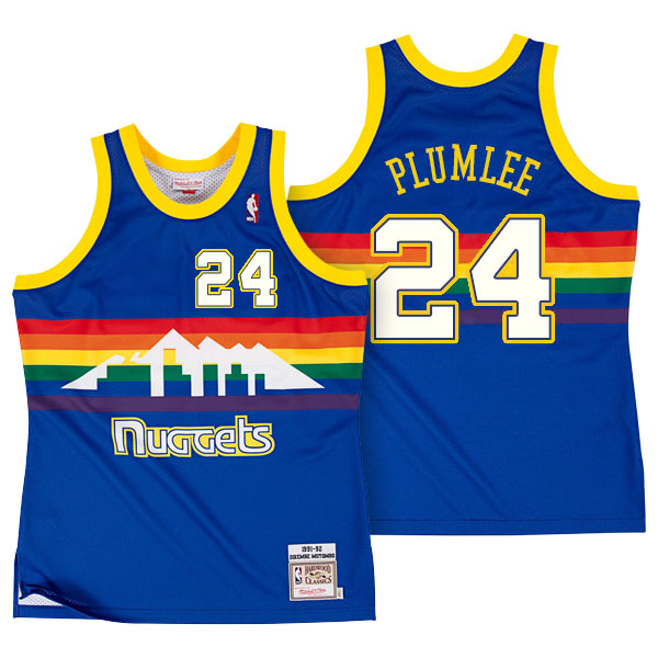 Men's  Mason Plumlee Denver Nuggets Mitchell Ness Authentic Royal Jersey