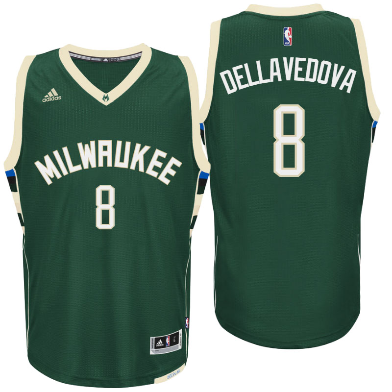 Men's  Milwaukee Bucks# 8 Matthew Dellavedova 2016-17 Green Jersey