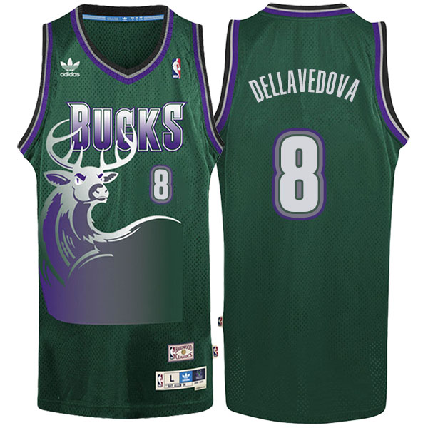 Men's  Matthew Dellavedova Milwaukee Bucks Adidas Hardwood Classic Swingman Green Jersey